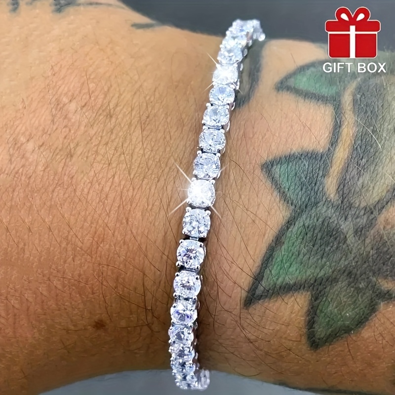 Masculine Copper Tennis Bracelet for Men